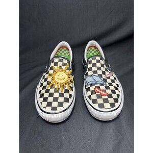 Slip On Skateistan X Skate Vans 'Checkerboard' Mens 7.5 VN0A5FCA89C Embroidered